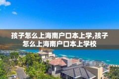 孩子怎么上海南户口本上学,孩子怎么上海南户口本上学校