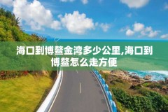海口到博鳌金湾多少公里,海口到博鳌怎么走方便