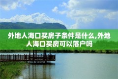 外地人海口买房子条件是什么,外地人海口买房可以落户吗