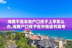 海南不是本地户口孩子上学怎么办,海南户口孩子在外地读书高考有优势吗