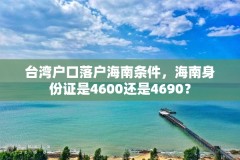 台湾户口落户海南条件，海南身份证是4600还是4690？