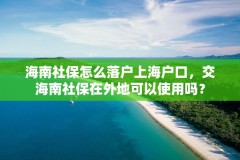 海南社保怎么落户上海户口,交海南社保在外地可以使用吗?