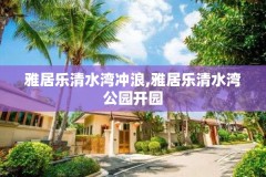 雅居乐清水湾冲浪,雅居乐清水湾公园开园