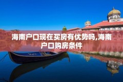 海南户口现在买房有优势吗,海南户口购房条件