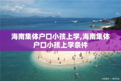 海南集体户口小孩上学,海南集体户口小孩上学条件