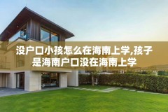没户口小孩怎么在海南上学,孩子是海南户口没在海南上学