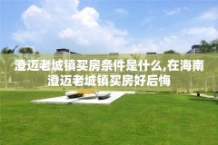 澄迈老城镇买房条件是什么,在海南澄迈老城镇买房好后悔