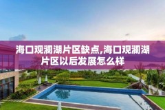 海口观澜湖片区缺点,海口观澜湖片区以后发展怎么样