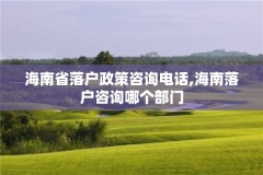海南省落户政策咨询电话,海南落户咨询哪个部门