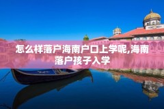 怎么样落户海南户口上学呢,海南落户孩子入学