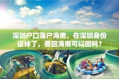 深圳户口落户海南，在深圳身份证掉了，要回海南可以回吗？