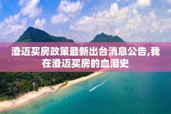 澄迈买房政策最新出台消息公告,我在澄迈买房的血泪史