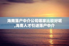 海南落户中介公司哪家比较好呢,海南人才引进落户中介