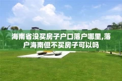 海南省没买房子户口落户哪里,落户海南但不买房子可以吗