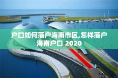户口如何落户海南市区,怎样落户海南户口 2020