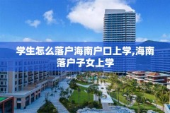 学生怎么落户海南户口上学,海南落户子女上学