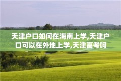 天津户口如何在海南上学,天津户口可以在外地上学,天津高考吗