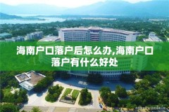 海南户口落户后怎么办,海南户口落户有什么好处