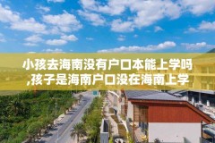 小孩去海南没有户口本能上学吗,孩子是海南户口没在海南上学