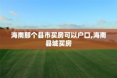 海南那个县市买房可以户口,海南县城买房