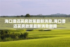 海口澄迈买房政策最新消息,海口澄迈买房政策最新消息新闻