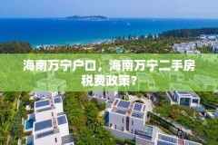 海南万宁户口，海南万宁二手房税费政策？