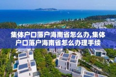 集体户口落户海南省怎么办,集体户口落户海南省怎么办理手续