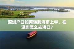 深圳户口如何转到海南上学,在深圳怎么去海口?