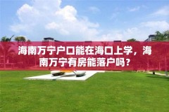 海南万宁户口能在海口上学,海南万宁有房能落户吗?