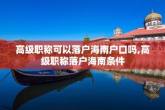 高级职称可以落户海南户口吗,高级职称落户海南条件