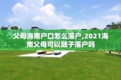 父母海南户口怎么落户,2021海南父母可以随子落户吗
