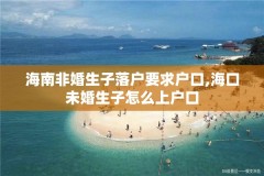 海南非婚生子落户要求户口,海口未婚生子怎么上户口