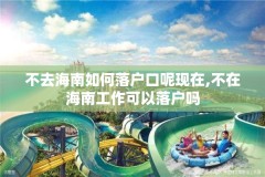不去海南如何落户口呢现在,不在海南工作可以落户吗