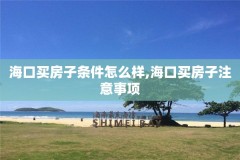 海口买房子条件怎么样,海口买房子注意事项