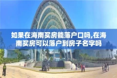 如果在海南买房能落户口吗,在海南买房可以落户到房子名字吗
