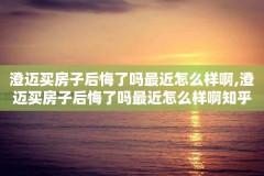 澄迈买房子后悔了吗最近怎么样啊,澄迈买房子后悔了吗最近怎么样啊知乎