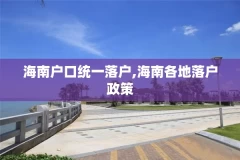 海南户口统一落户,海南各地落户政策