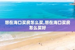 想在海口买房怎么买,想在海口买房怎么买好
