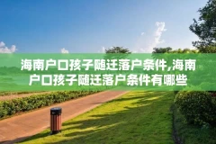海南户口孩子随迁落户条件,海南户口孩子随迁落户条件有哪些