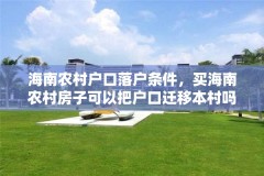 海南农村户口落户条件，买海南农村房子可以把户口迁移本村吗？