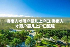 海南人才落户婴儿上户口,海南人才落户婴儿上户口流程