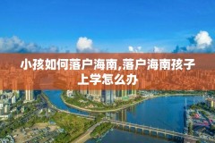 小孩如何落户海南,落户海南孩子上学怎么办