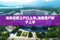 海南买房上户口上学,海南落户孩子上学