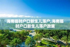 海南临时户口新生儿落户,海南临时户口新生儿落户政策