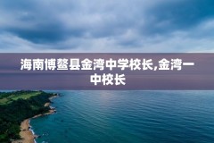 海南博鳌县金湾中学校长,金湾一中校长