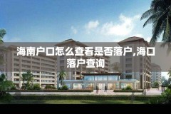 海南户口怎么查看是否落户,海口落户查询