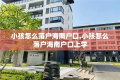 小孩怎么落户海南户口,小孩怎么落户海南户口上学