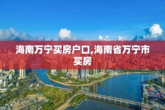 海南万宁买房户口,海南省万宁市买房