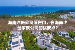 海南注册公司落户口，在海南注册家族公司的优缺点？