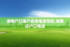 海南户口落户咨询电话号码,海南迁户口电话